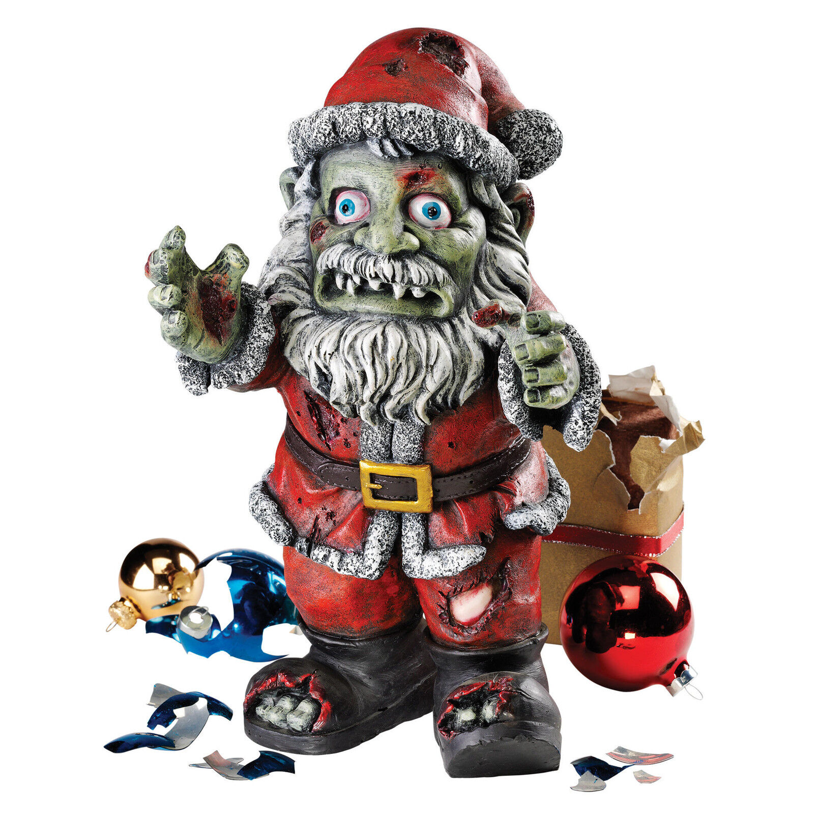 Jolly ol St Nicholas Zombie Style Ghoulish Santa Dead Holiday Display Statue