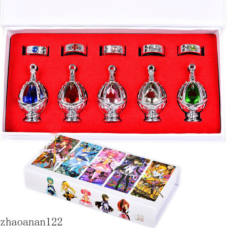 Puella Magi Madoka Magica Millennium Items Puzzle Necklace Ring in Box 10pcs/Set
