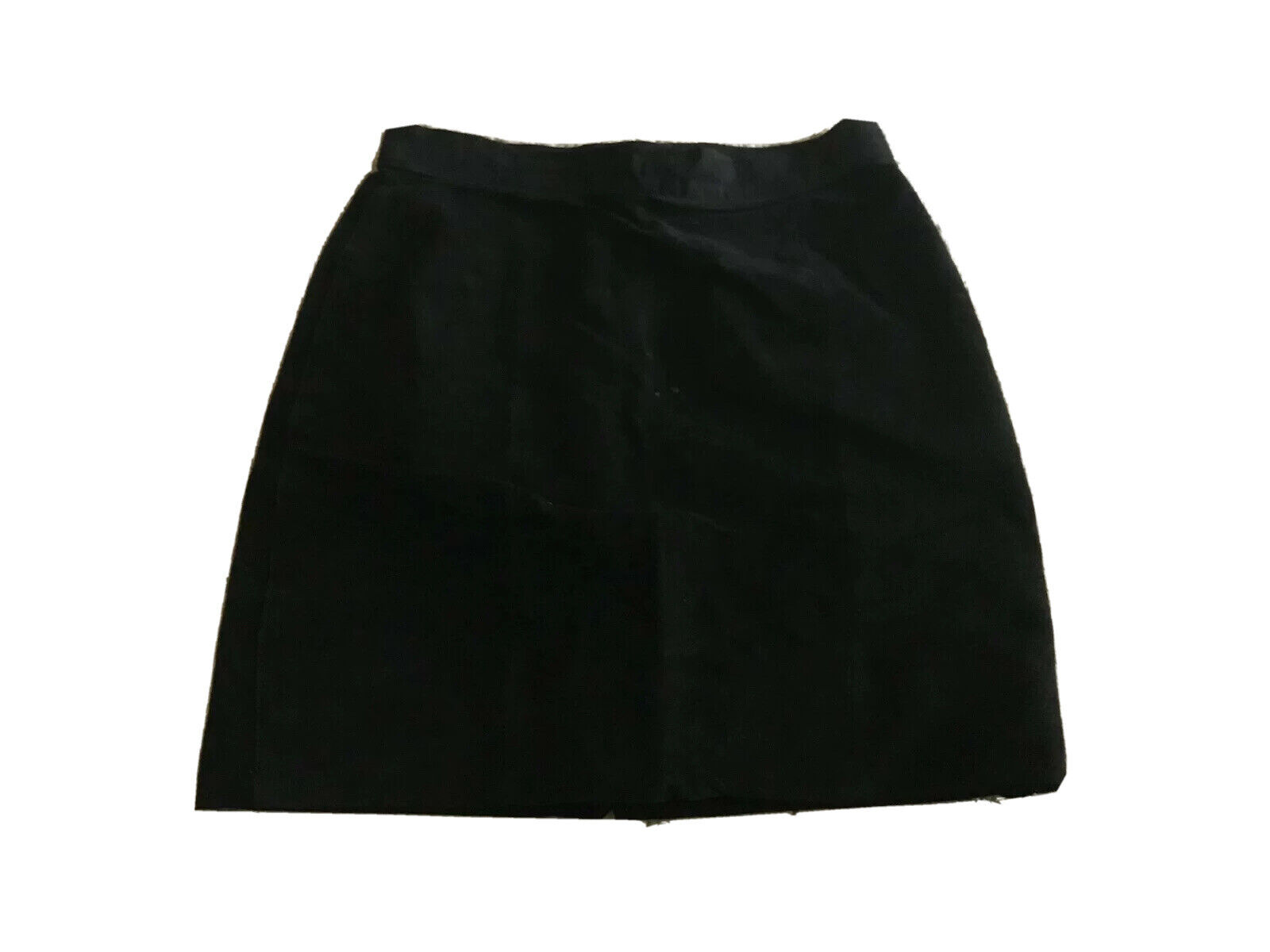 Vintage Black Suede Leather Mini Skirt Size 9 A.D.A.     T6