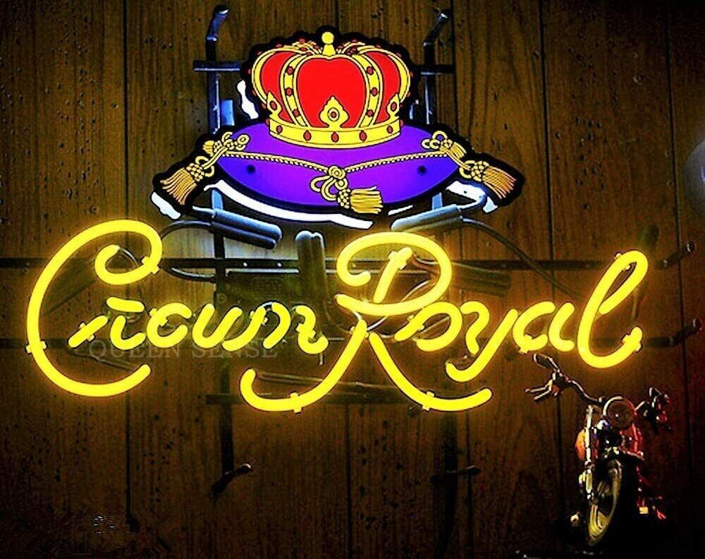 New Crown Royal Logo HD ViVid Neon Sign 20