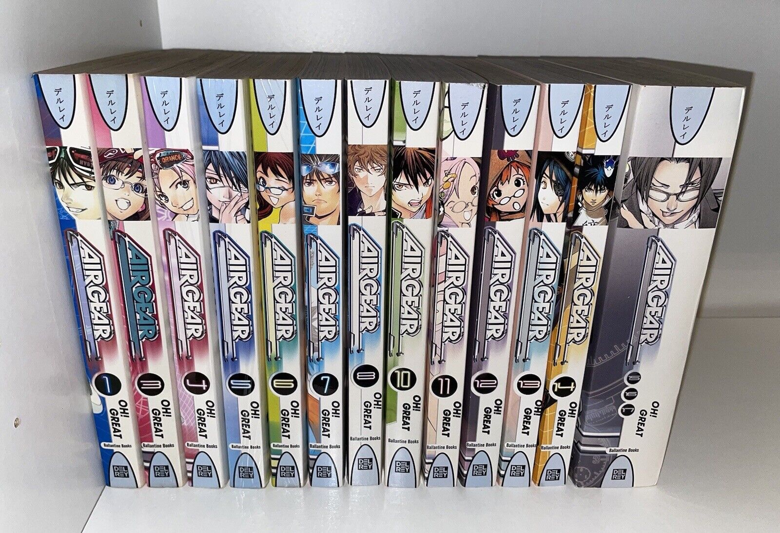 Air Gear Vol. 1-17 (Without Vol. 2 & 9) - Del Ray Manga English by Oh Great
