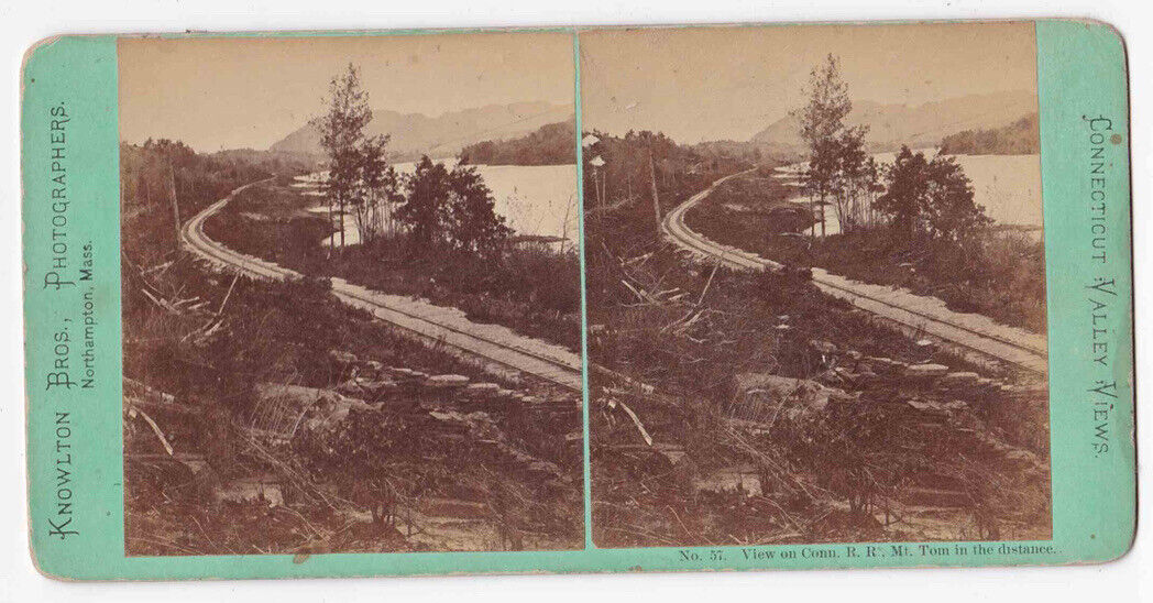 Antique 1870s Connecticut Railroad Morris Bantam Lake Mount Tom Photo Card P041