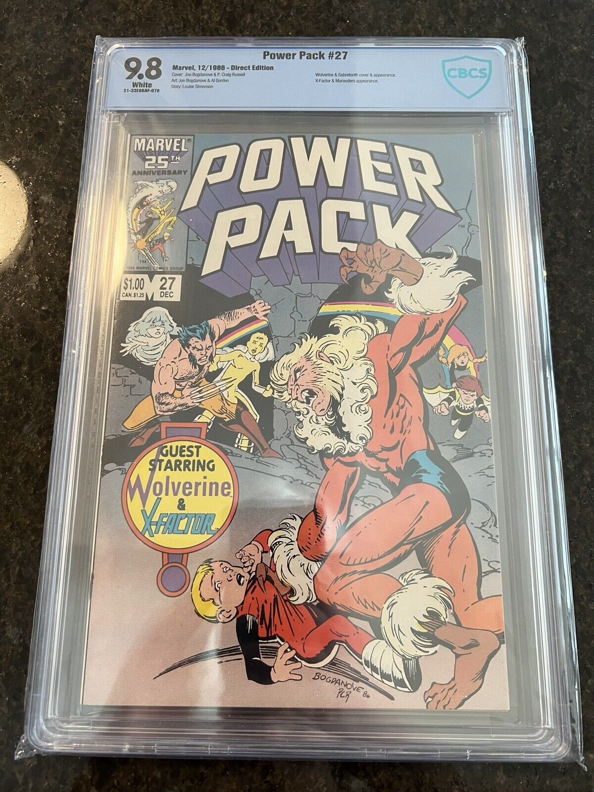 Power Pack (1984) #27 CBCS 9.8 Great X-Men Focused Cover