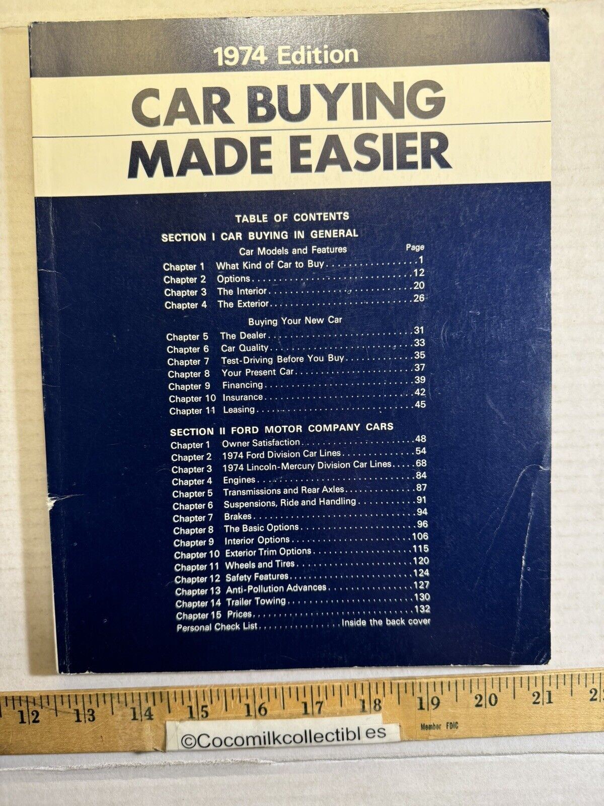 Vintage 1974 Edition Ford Car Buying Made Easier Guide