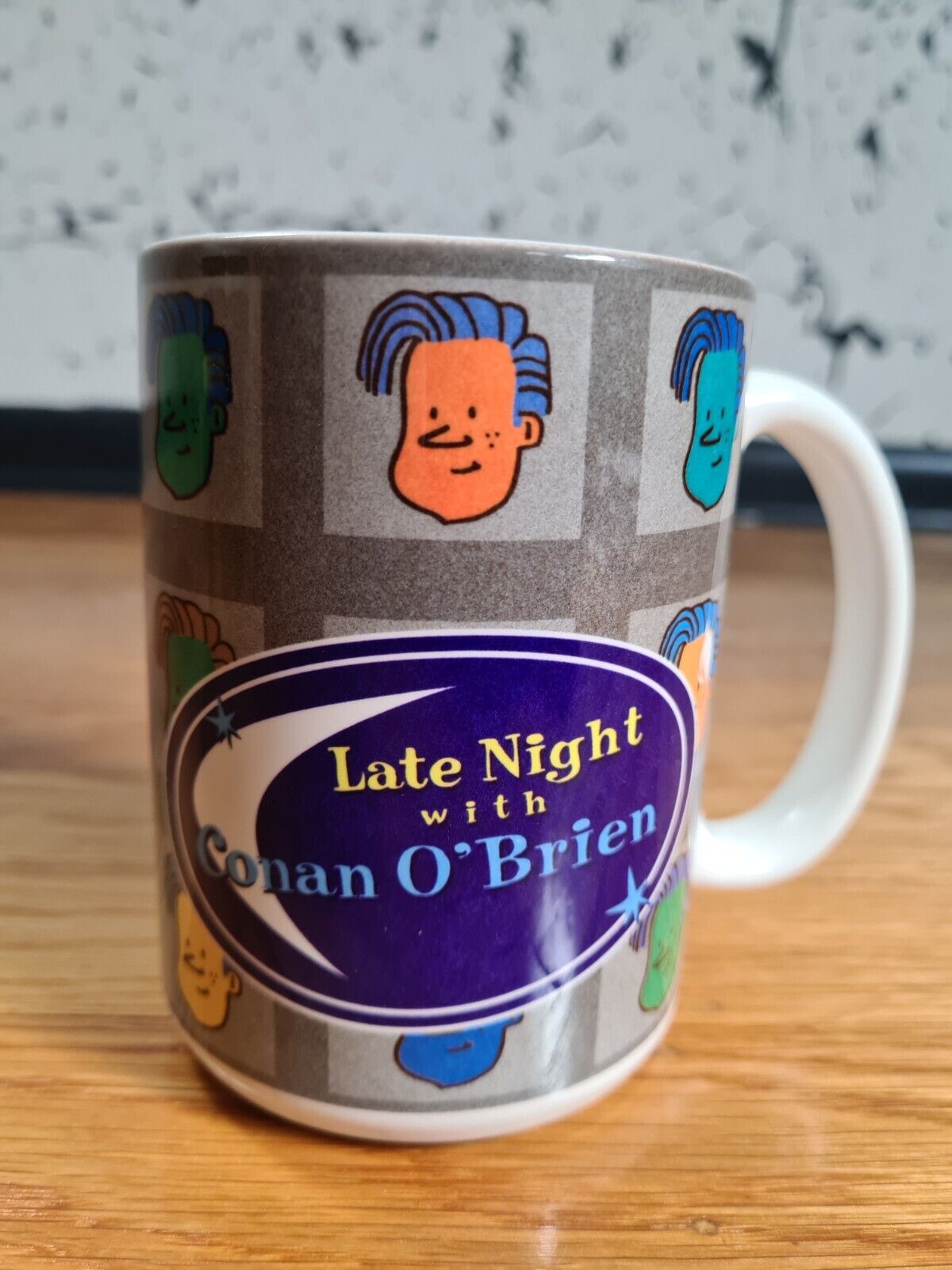 RARE Vintage Late Night With Conan O’Brien Coffee Mug Cup 2003 NBC, Inc
