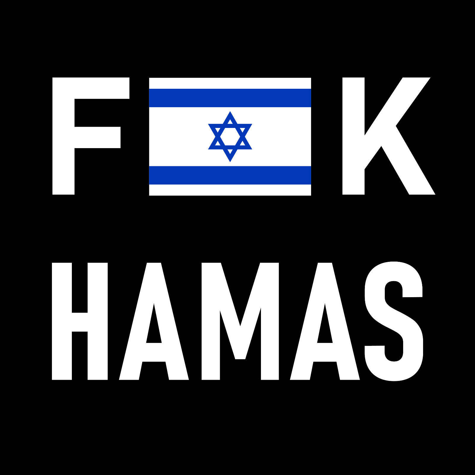 5 pcs Anti Hamas Support Israel Flag Sticker Deal (2) 4x4 & (3) 3x3 Stickers