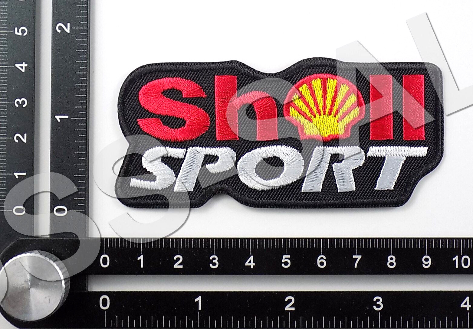 SHELL SPORT EMBROIDERED PATCH IRON/SEW ON ~3-5/8\