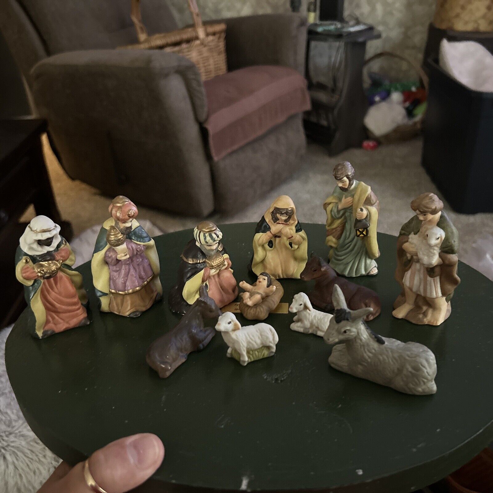 Glorious Collection 12 Pc Nativity Porcelain Vintage Set