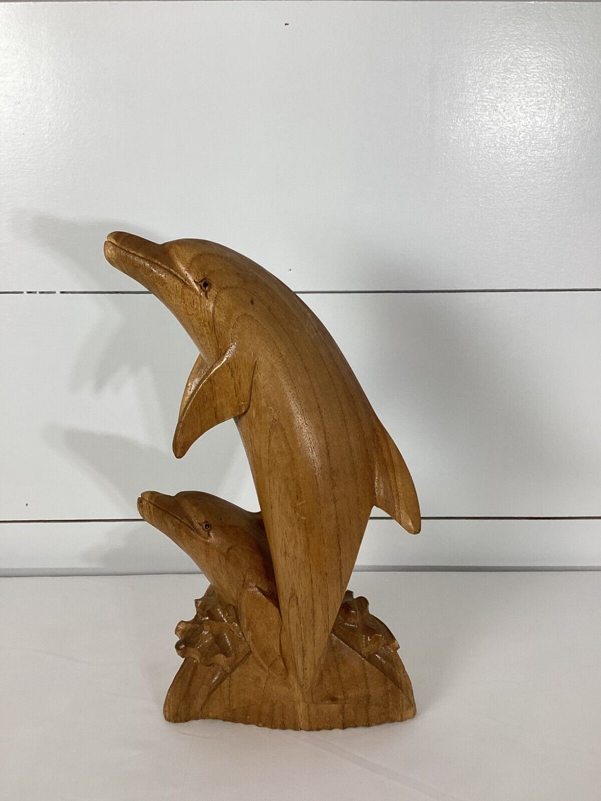 hand carved wooden dolphin sculpture 12