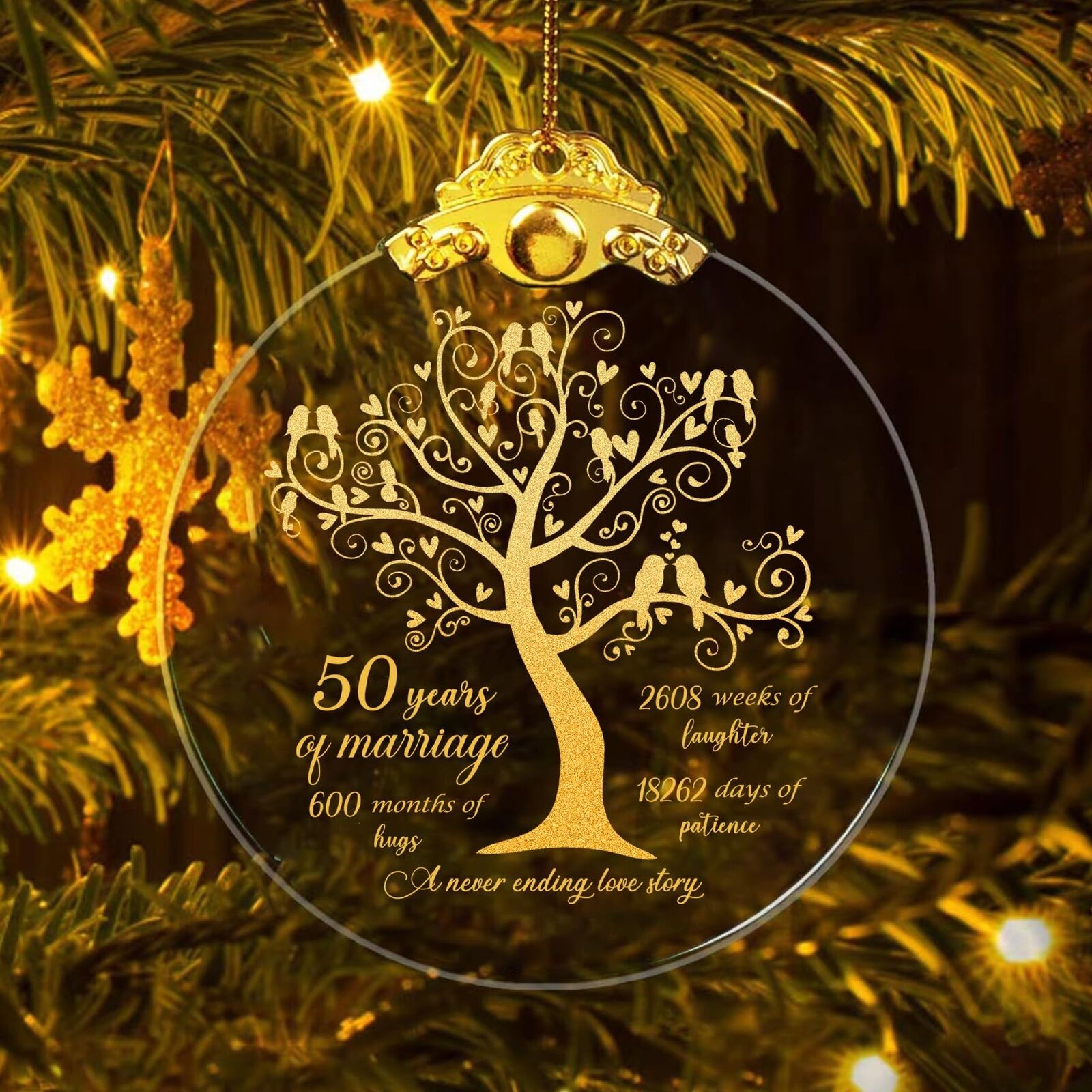 50 Year Wedding Ornament Gifts for 50th Anniversary, 50th Anniversary Wedding...