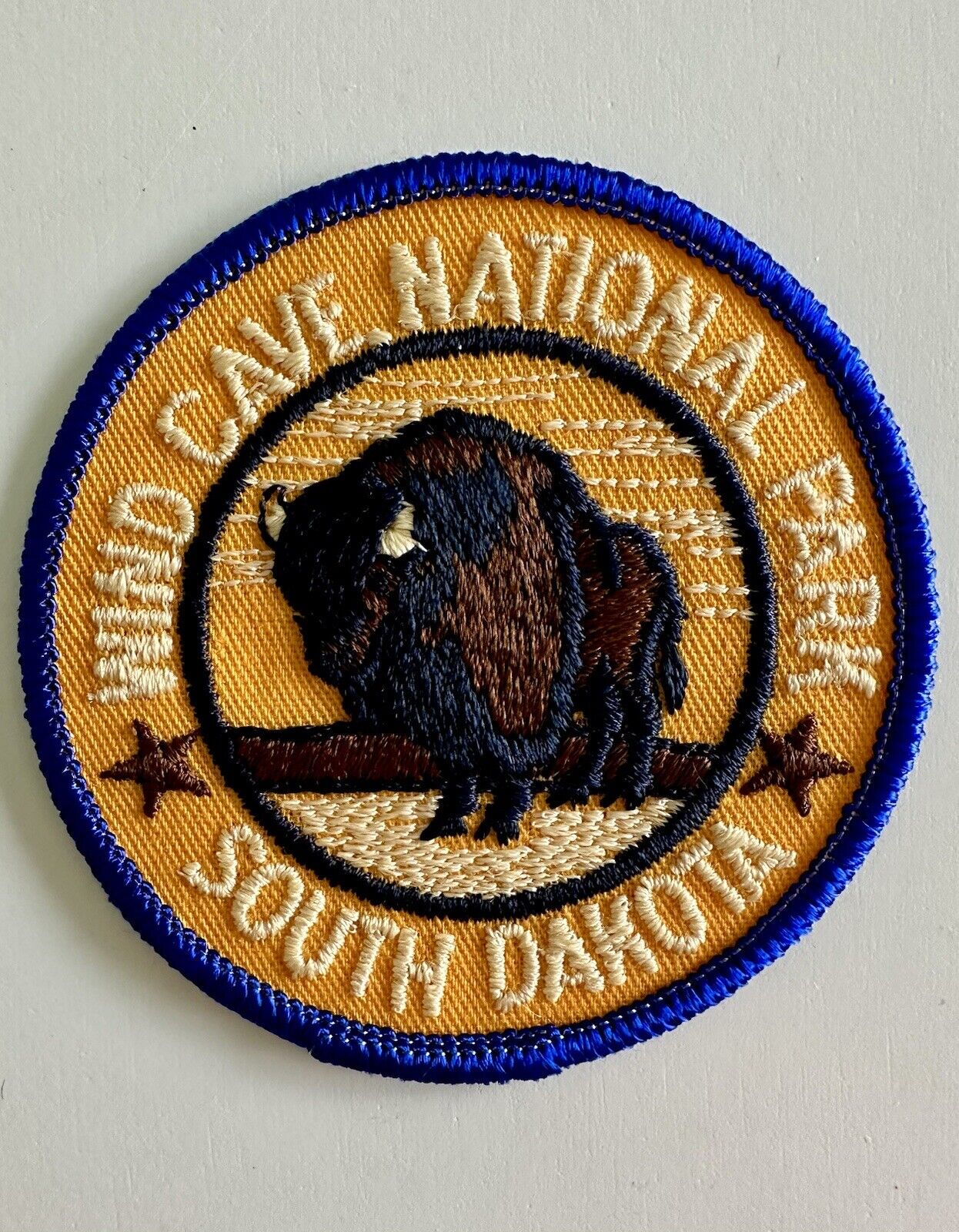 Vintage VTG Wind Cave National Park, South Dakota Embroidered Iron-on Patch