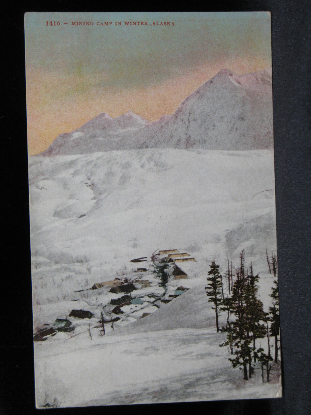 Mining Camp In Winter, Alaska Postcard Postmarked 1910   (0004)