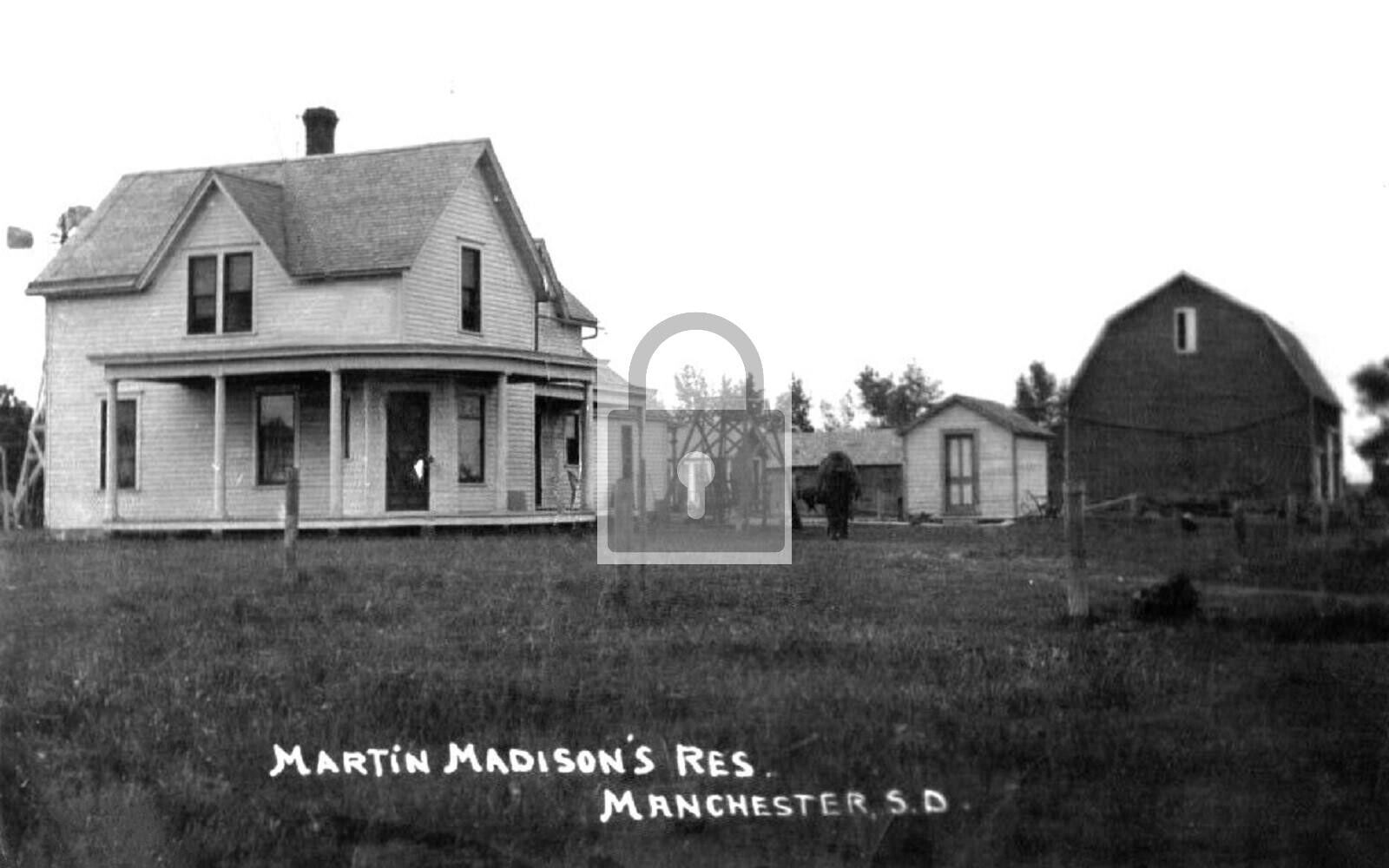 Martin Madison Residence Manchester South Dakota SD Reprint Postcard