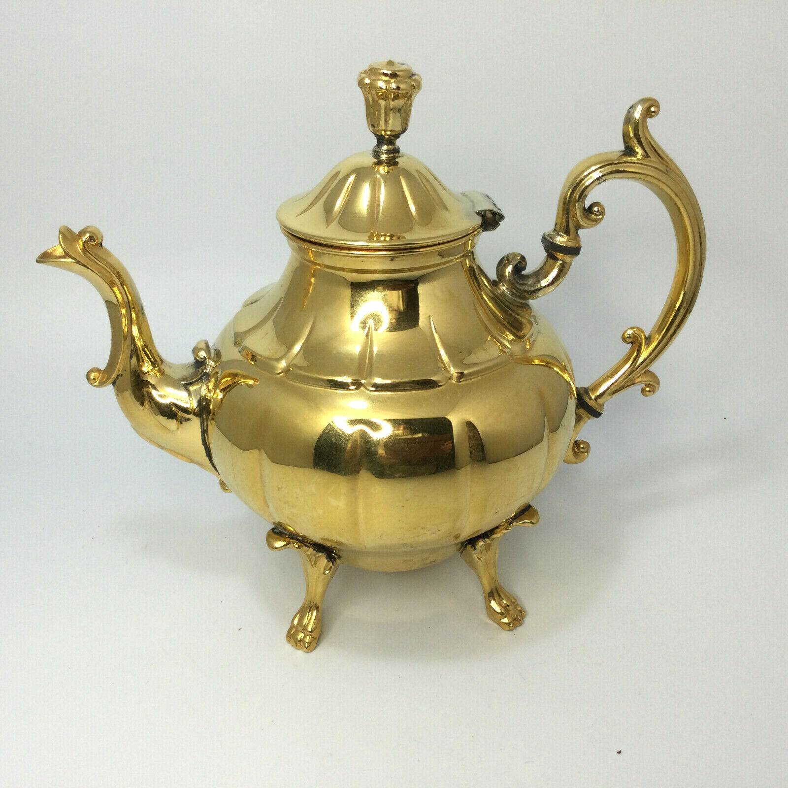 Commonwealth Silver Teapot / Coffee 24 Kt Gold Electroplated Vintage Elegant