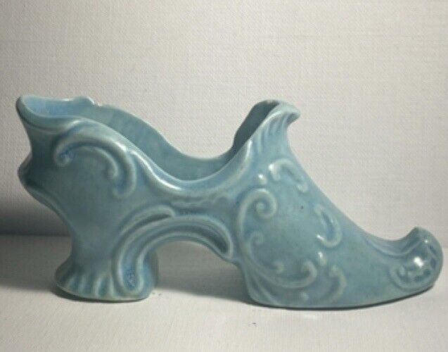 Vintage Blue Ceramic Slipper
