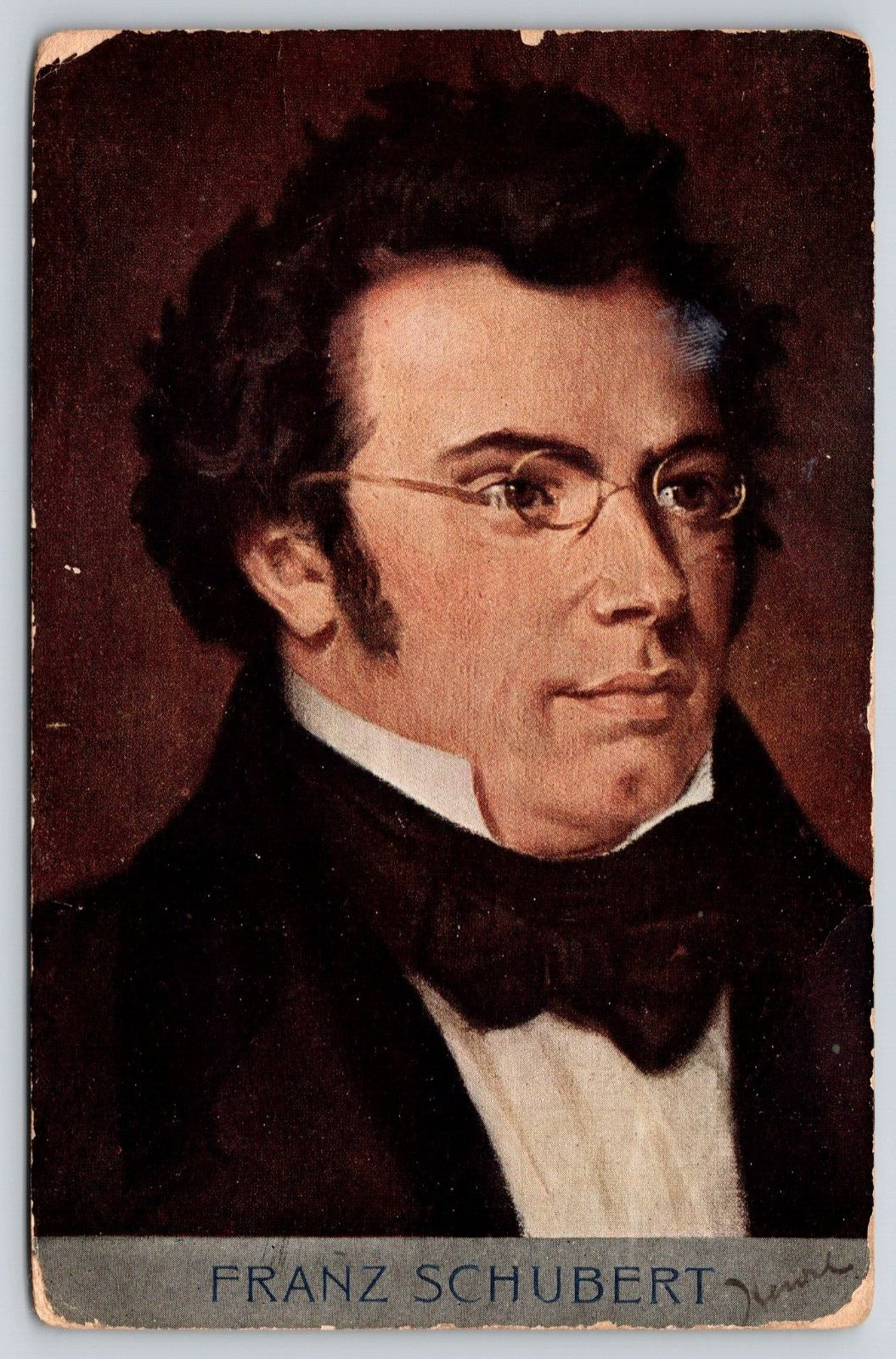 Author and Composer Franz Schubert 1908 Portrait Postcard