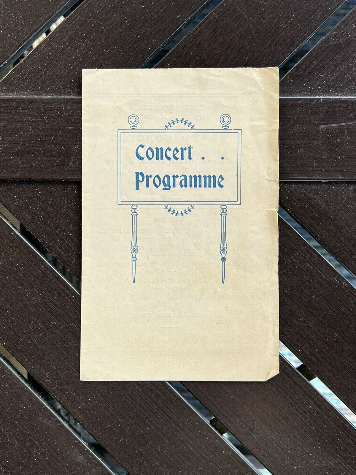 1922 RMS Cameronia Concert Program - Anchor Line