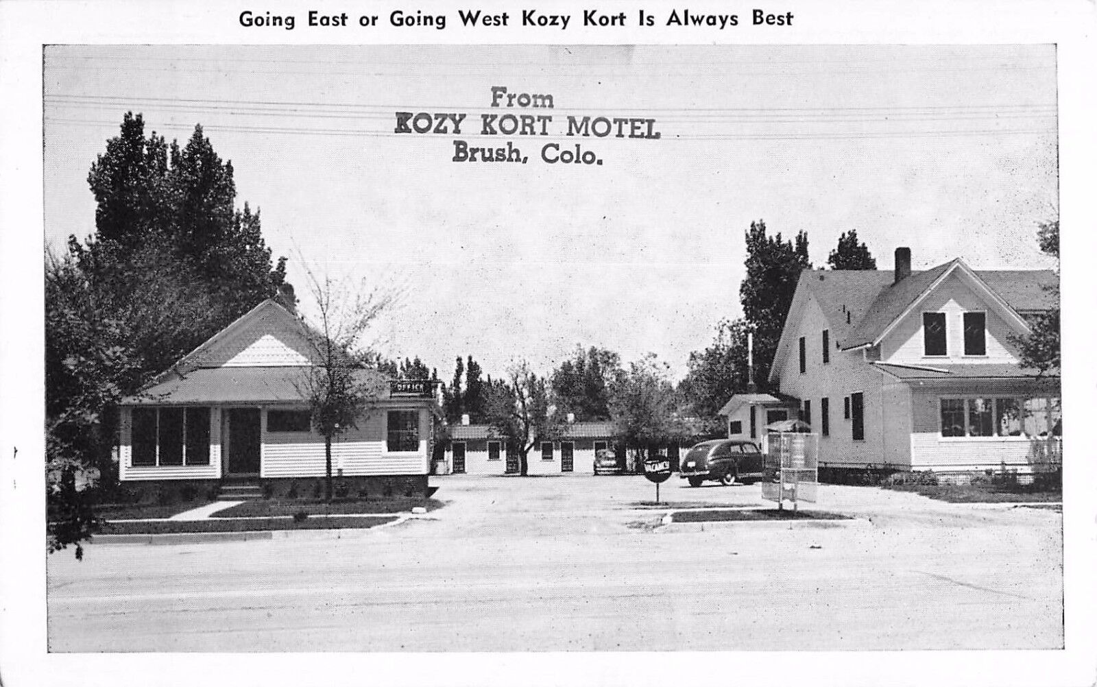c1940s Kozy Kort Motel, Brush, Colorado Postcard