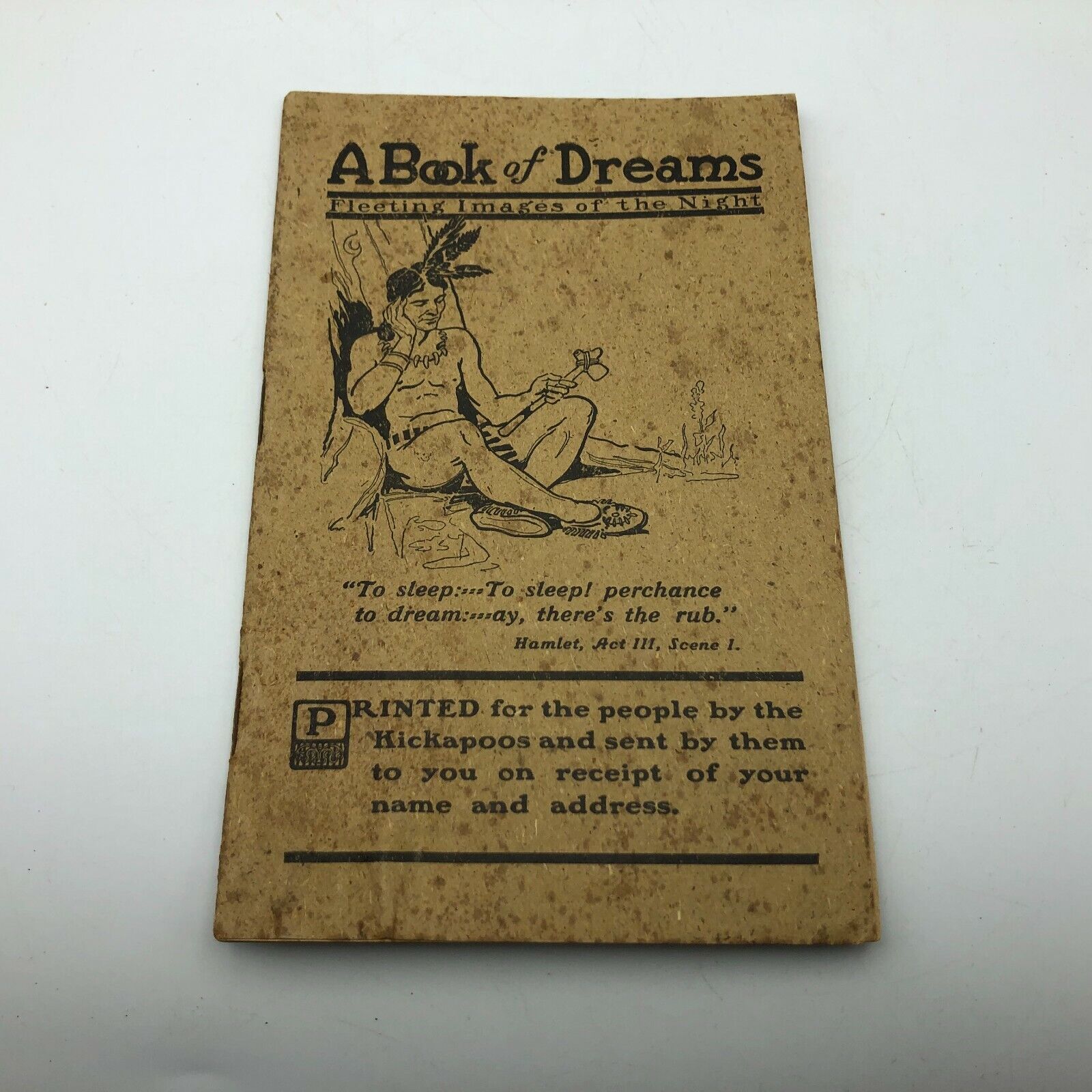 Kickapoo Indian Book of Dreams Quack Medicine Advertising AS IS ROUGH *Read