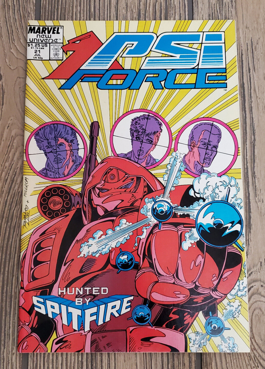 Psi Force Comic Book Issue #21 Marvel Comics 1986