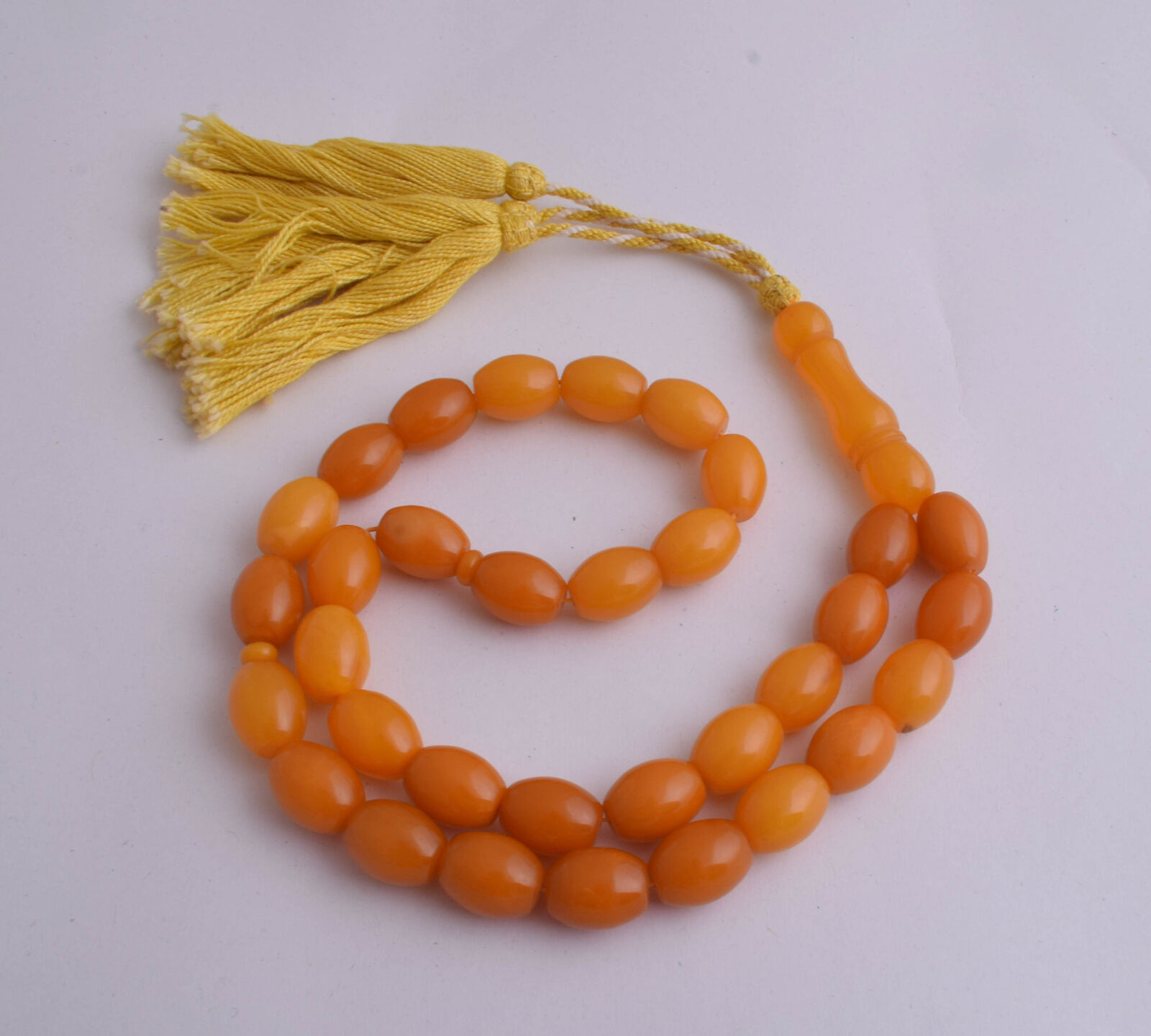 Vintage Prayer Beads-Pressed Amber komboloi-Tasbih- Masbaha