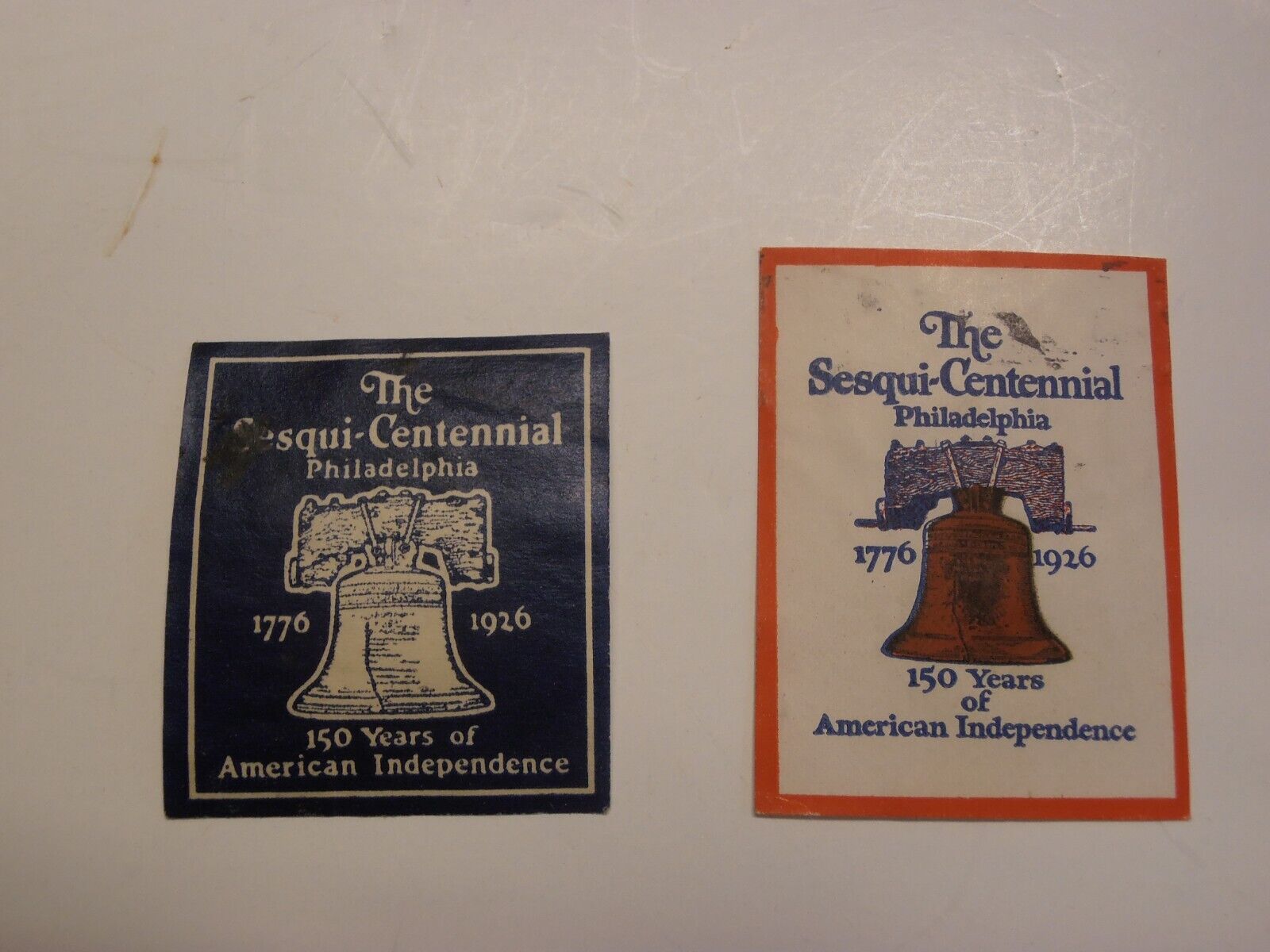 1926 SESQUI-CENTENNIAL 2 DIFFERENT POSTER STAMPS