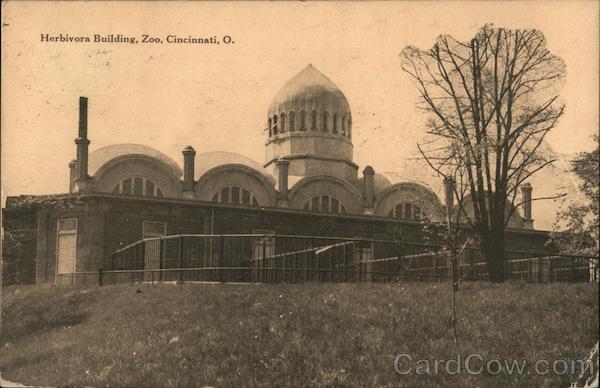 1909 Cincinnati,OH Herbivora Building,Zoo Hamilton County Ohio Tom Jones Vintage