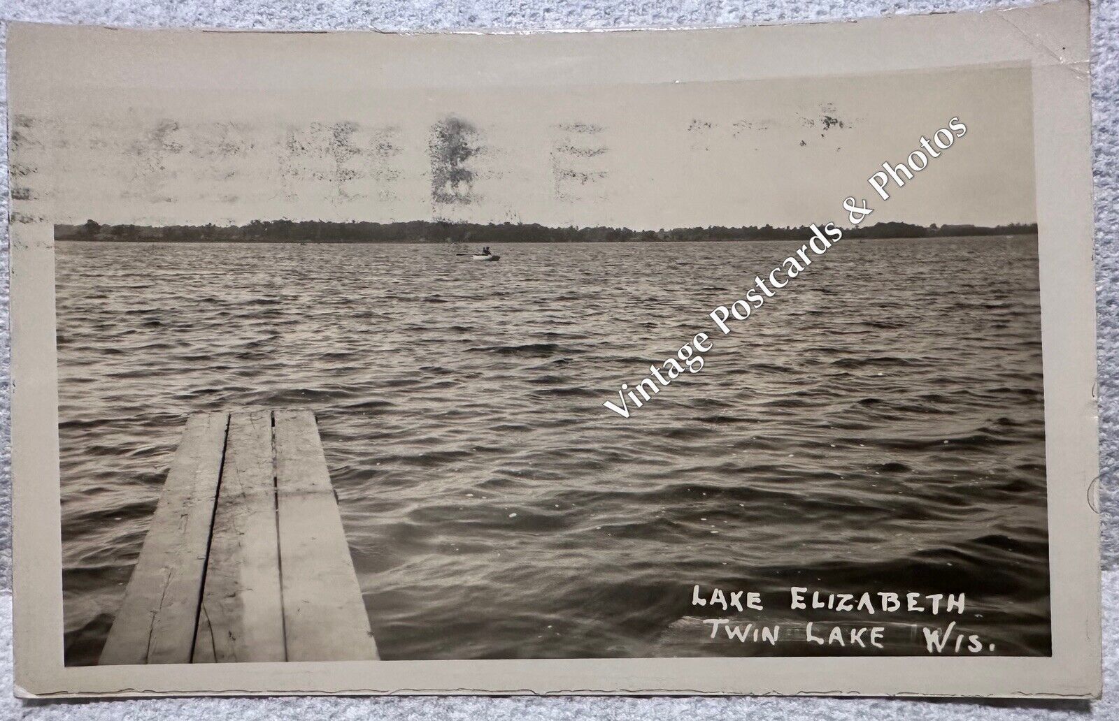 RPPC TWIN LAKES WISCONSIN LAKE ELIZABETH 1931