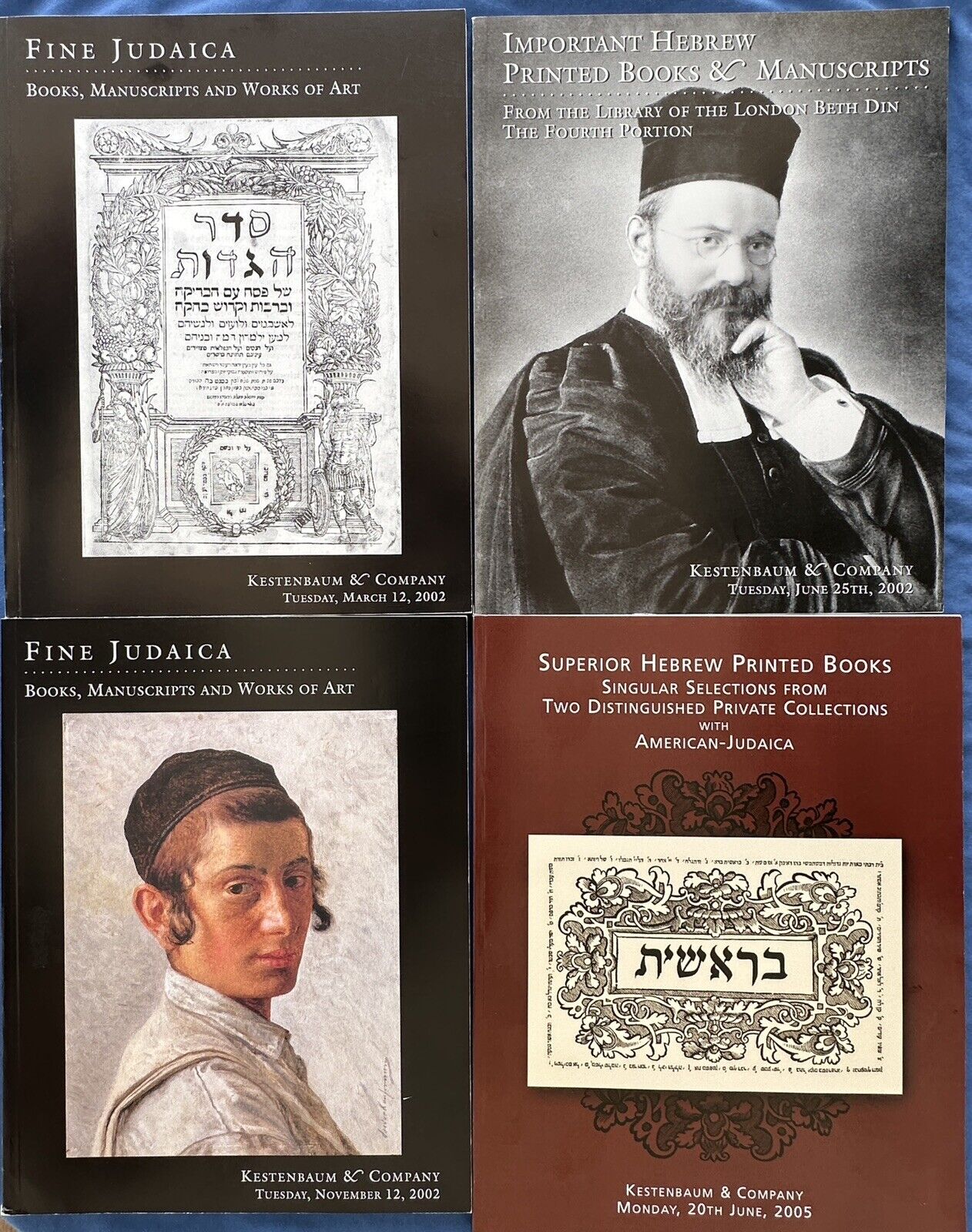 4 Kestenbaum Judaica Auction Catalogs Books Hebrew Yiddish Manuscripts Jewish 