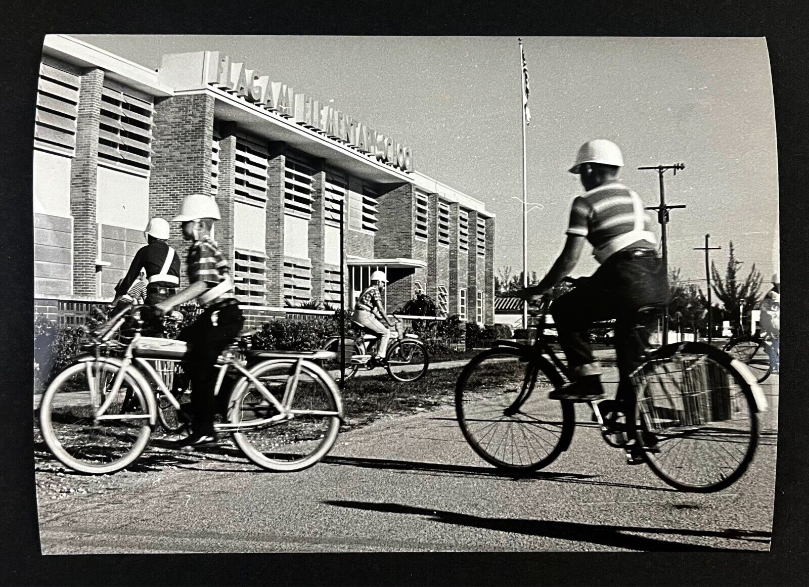 1959 Miami FL Flagami Elementary School Boys Biking Jr Police VTG Press Photo