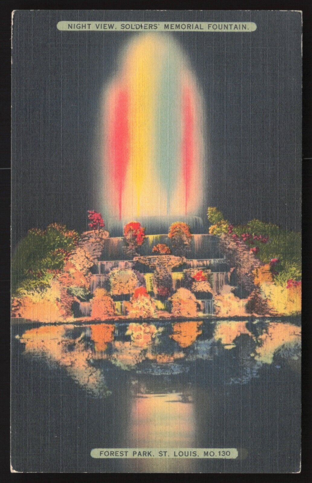 Vintage Postcard - Soldiers Memorial, Forest Park, St. Louis, MO