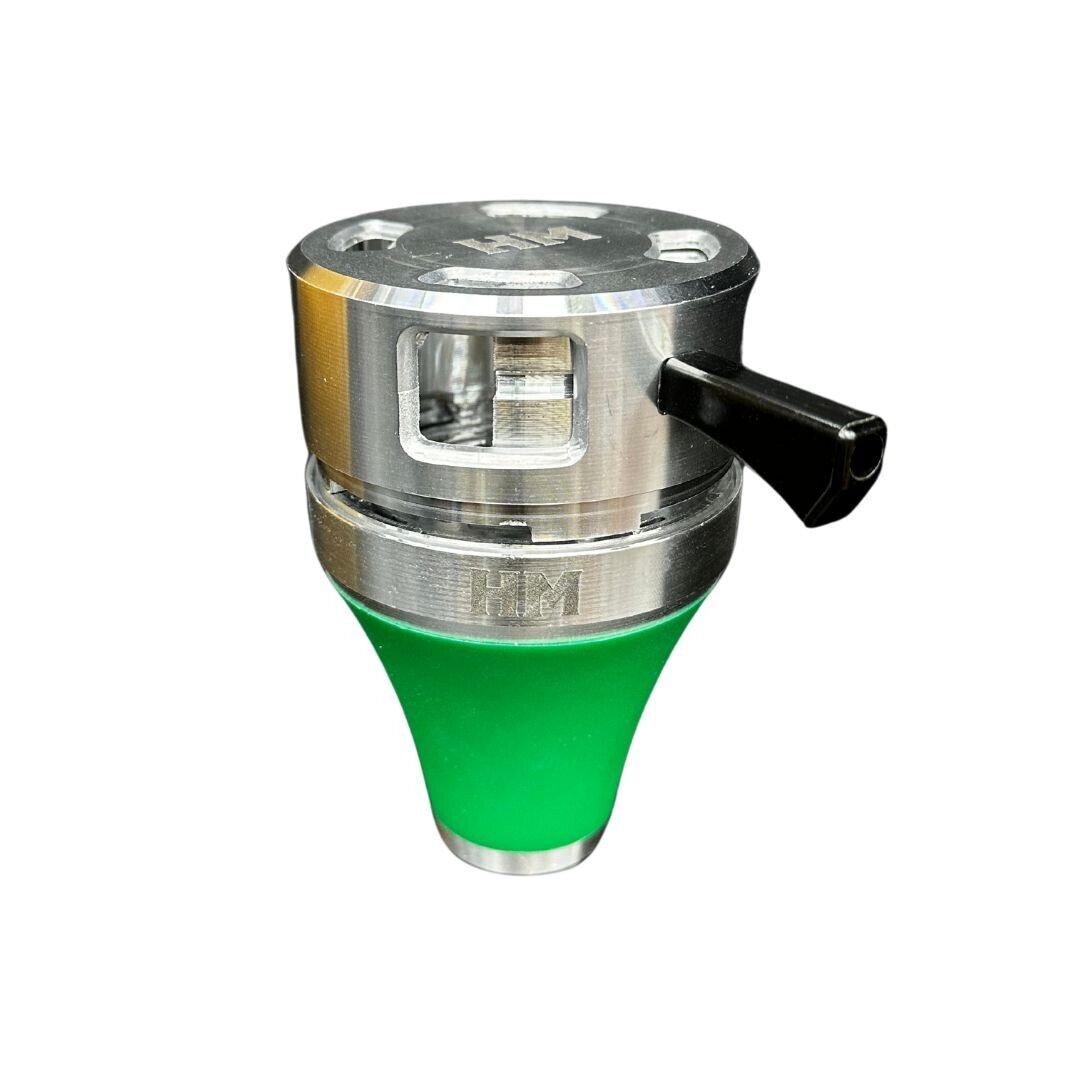 Metal And Silicone Hookah Bowl With Heat Management Device Shisha Head Green
