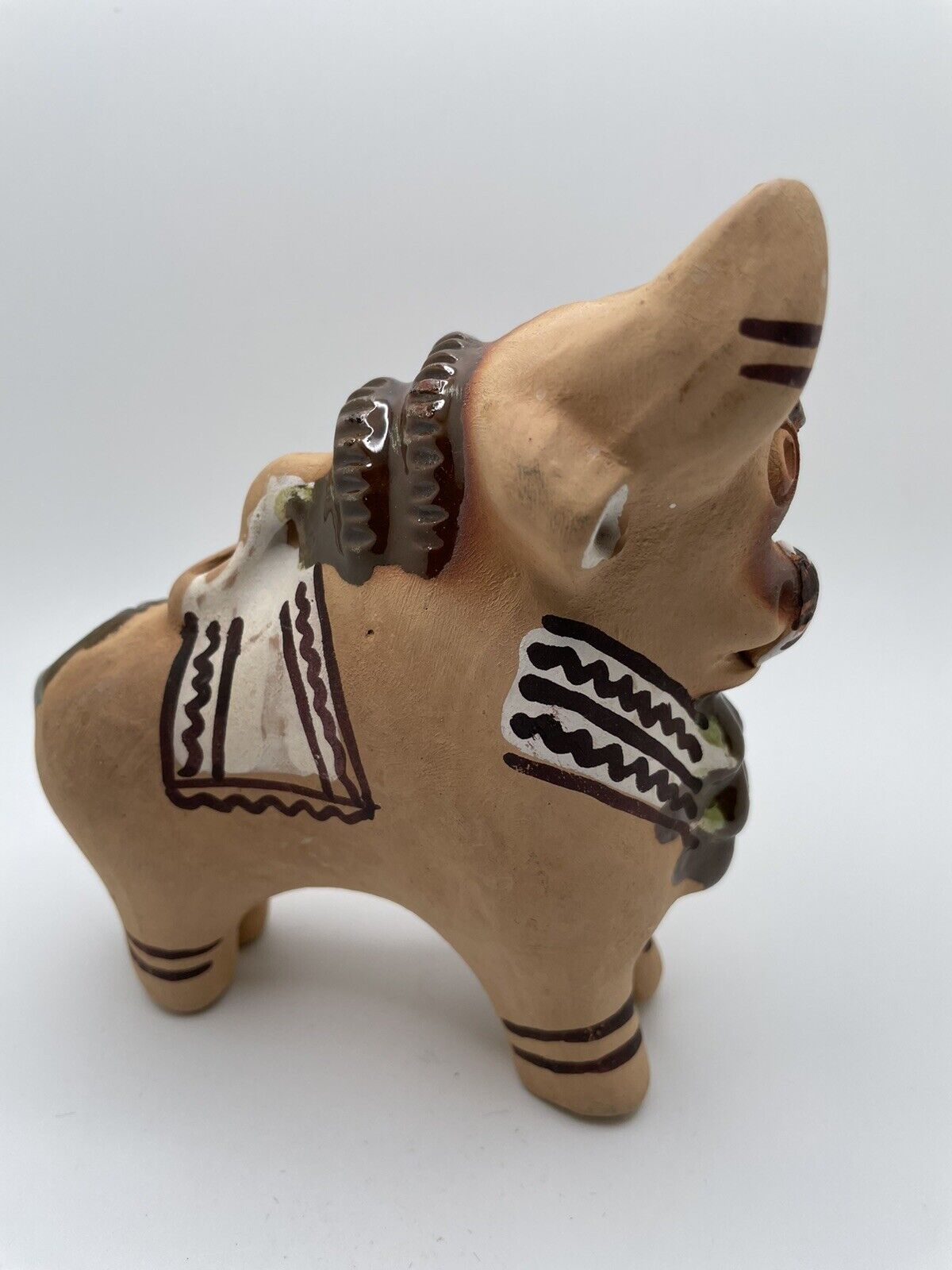 Vintage Handmade Peru Torito De Pucara Bull Clay Figurine