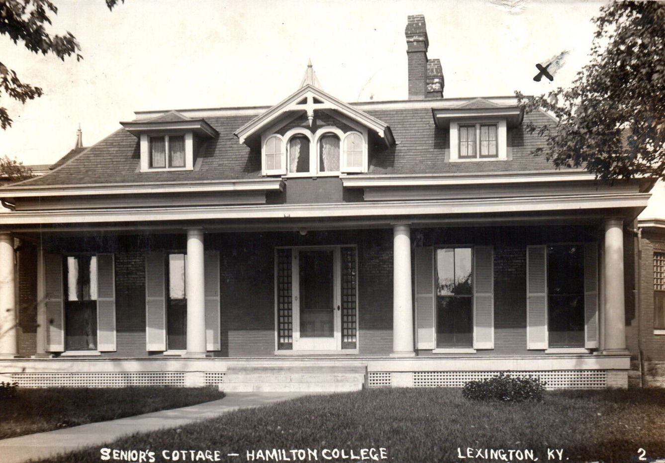 Lexington Kentucky Hamilton College Cottage House Real Photo Postcard