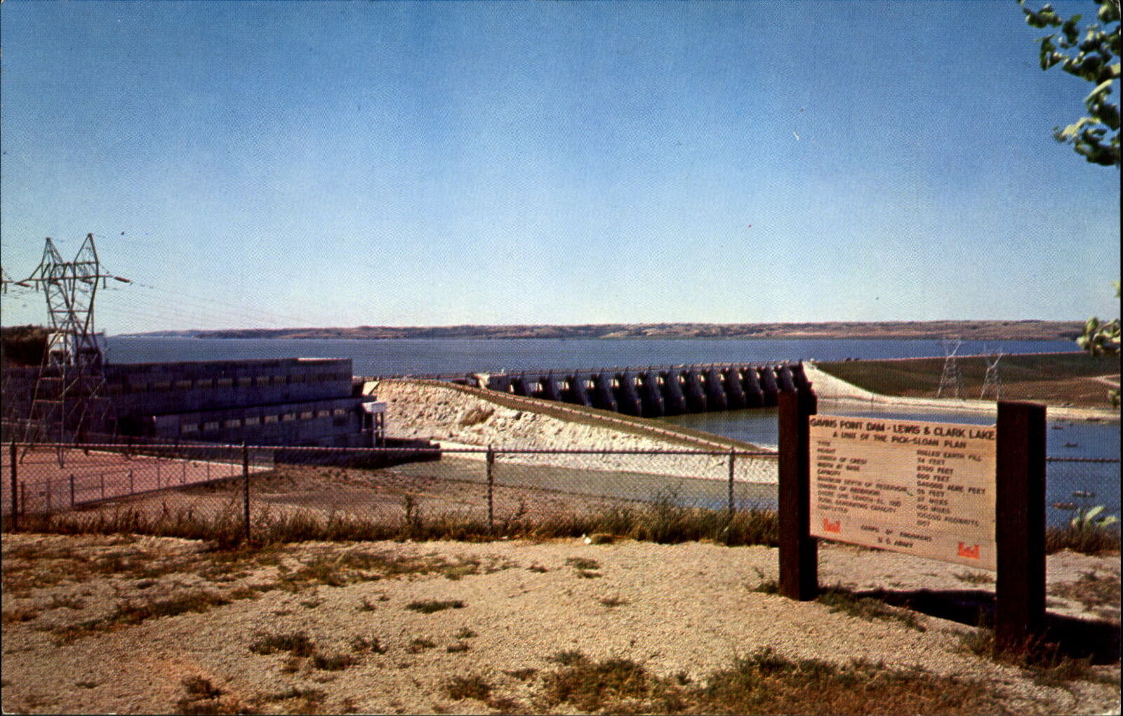 Lewis and Clark Lake Gavin\'s Point Dam South Dakota SD ~ 1950s