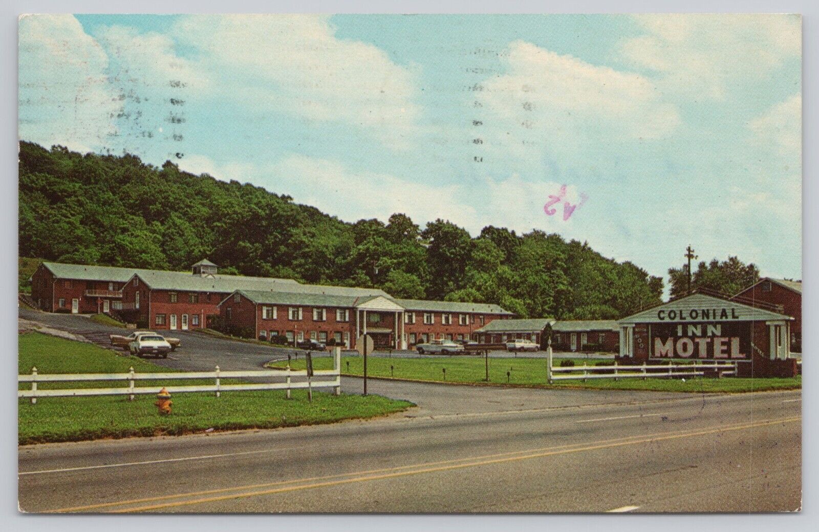 Cincinnati Ohio, Colonial Inn VeNard Motel Advertising, Vintage Postcard