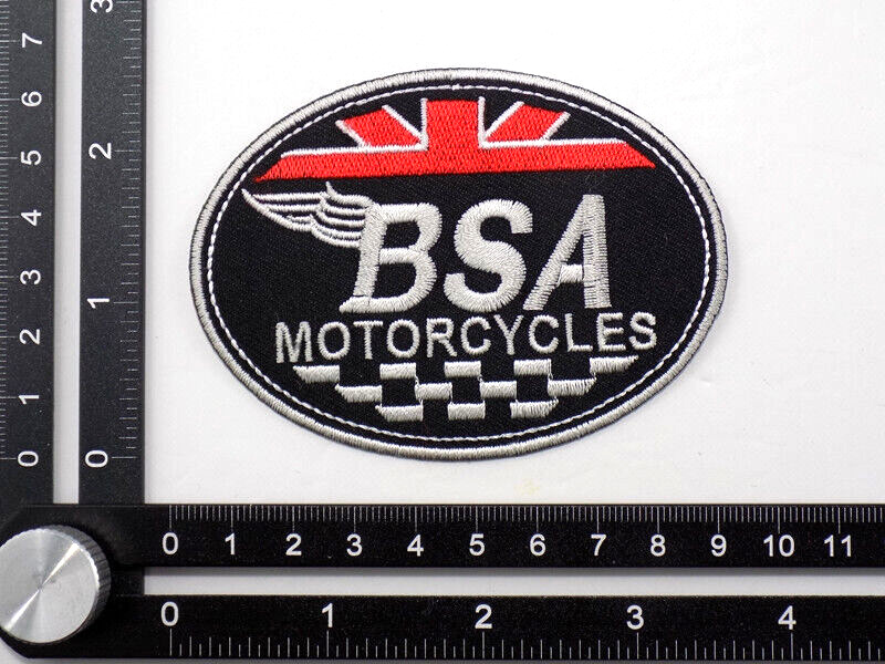 BSA MOTORCYCLES EMBROIDERED PATCH IRON/SEW ON ~3-1/2\