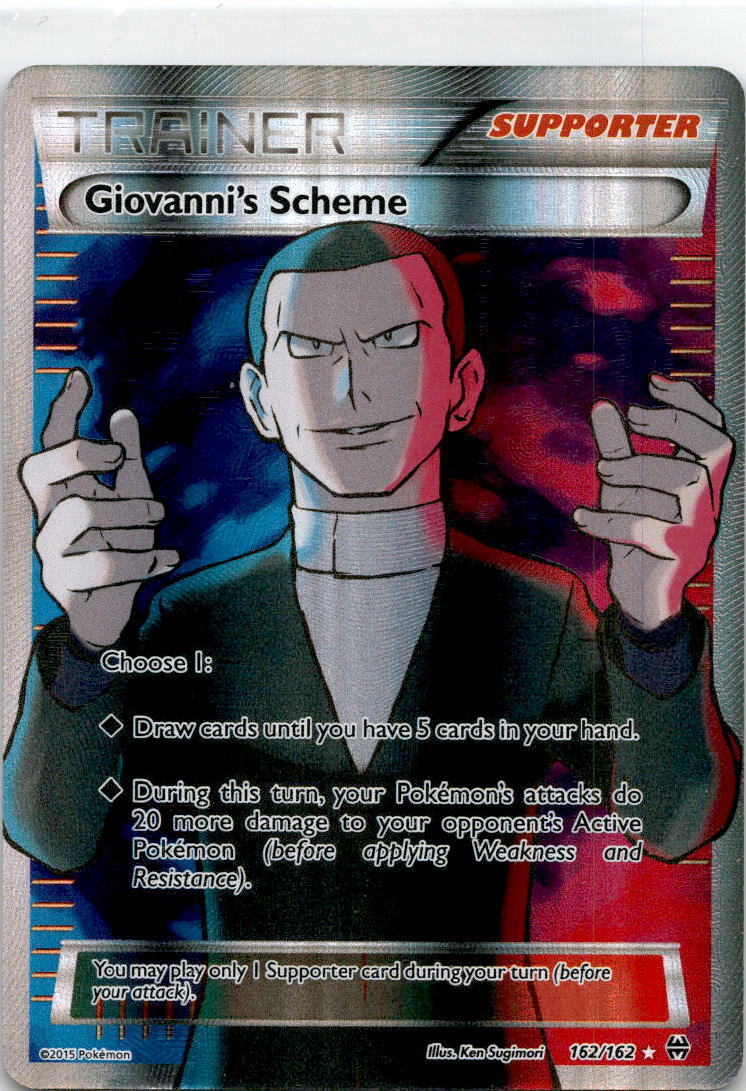 Giovanni\'s Scheme 162/162 XY BREAKthrough Holo Full Art Pokemon