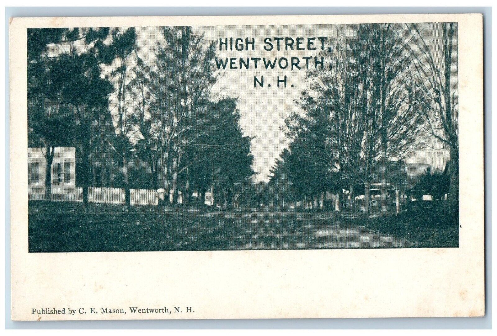Wentworth New Hampshire Postcard High Street Exterior View c1905 Vintage Antique