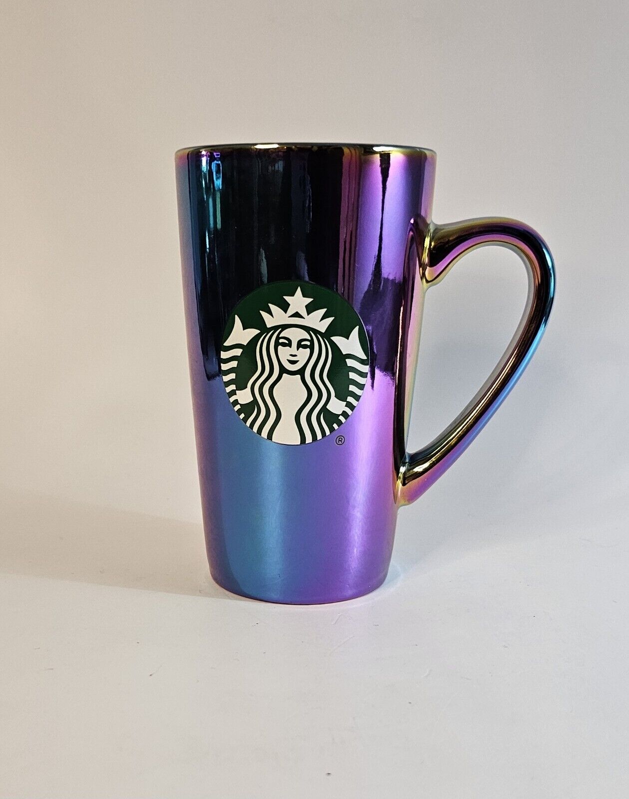 Starbucks Coffee Mug 16oz Rainbow Holographic Iridescent Oil Slick 2022 Holiday