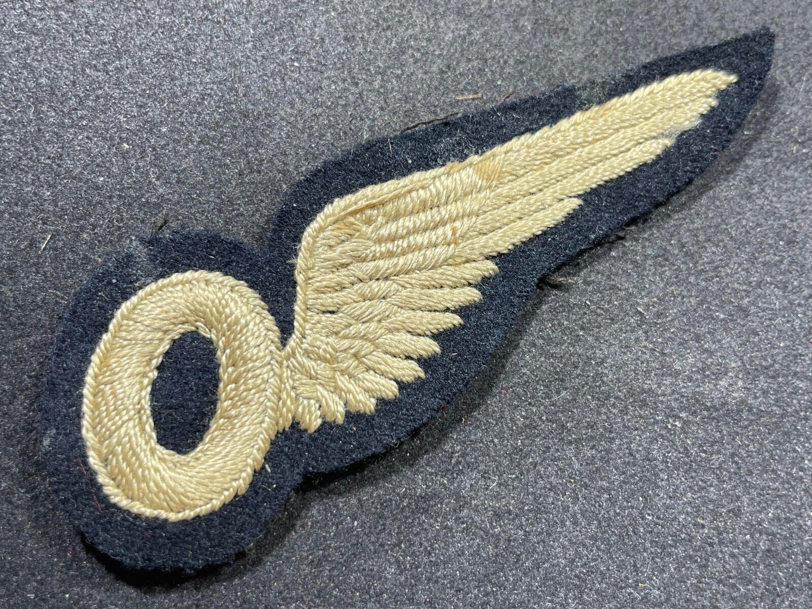 WW2 WWII Military RAF British Royal Air Force Cloth Pilot Observer Wing Original