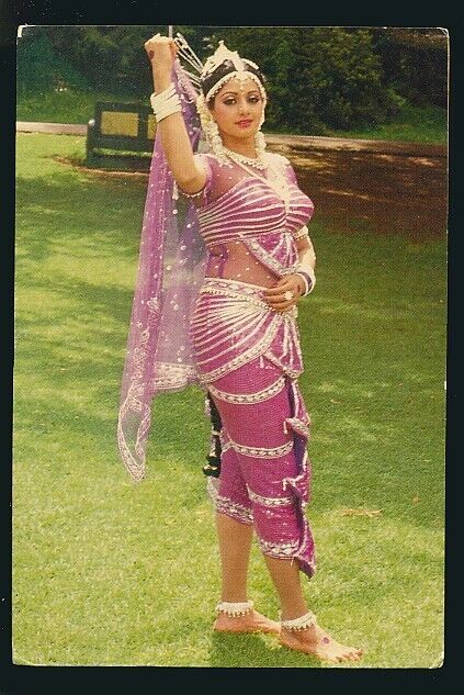 Bollywood actress Sridevi. Rare postcard.