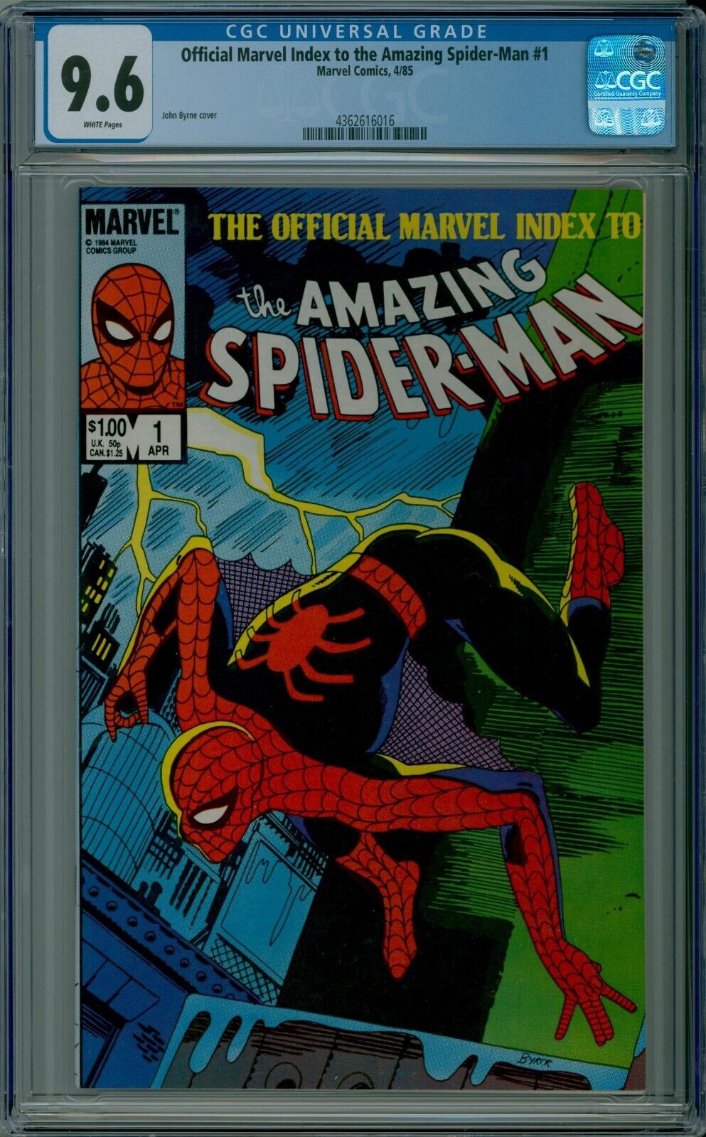 Official Marvel Index to the Amazing Spider-Man 1 CGC 9.6 white pages 4362616016