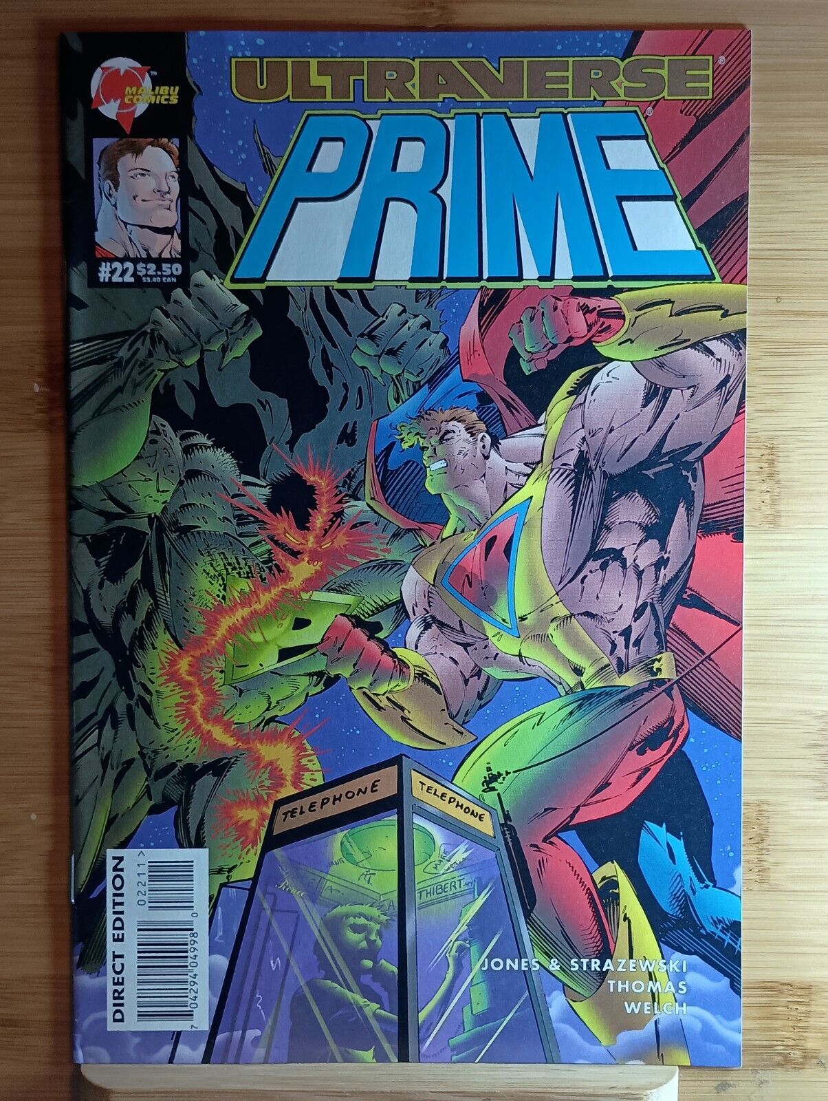 1995 Malibu Comics Ultraverse Prime 22 Mark Pacella Direct Edition Cover Artist 