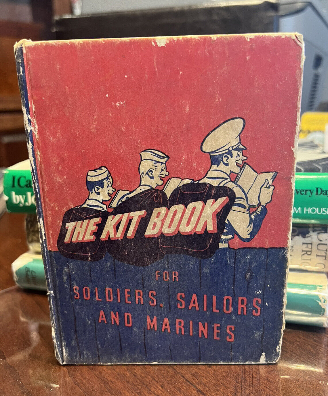 1942 The Kit Book for Soldiers Sailors and Marines WWII Cartoons JD Salinger 1st
