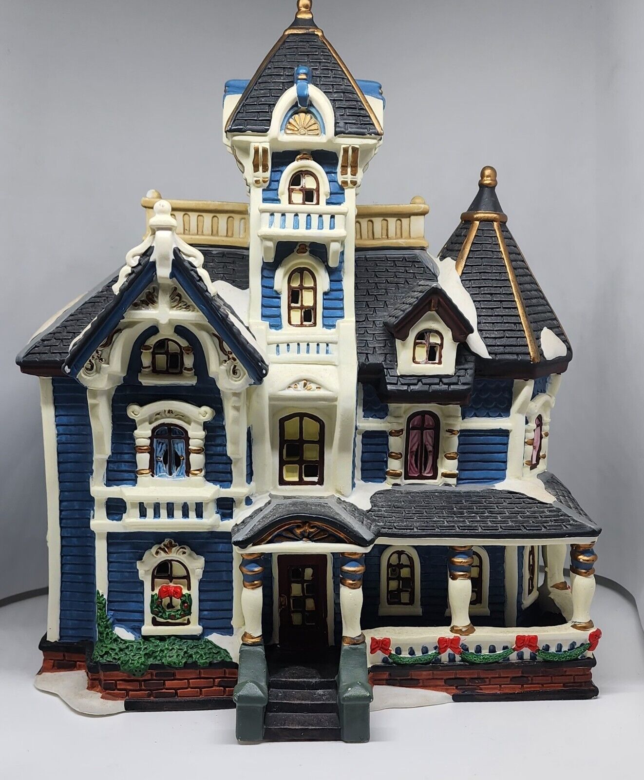 Vtg O’Well Christmas Heartland Valley Village Porcelain Victorian Home Deluxe