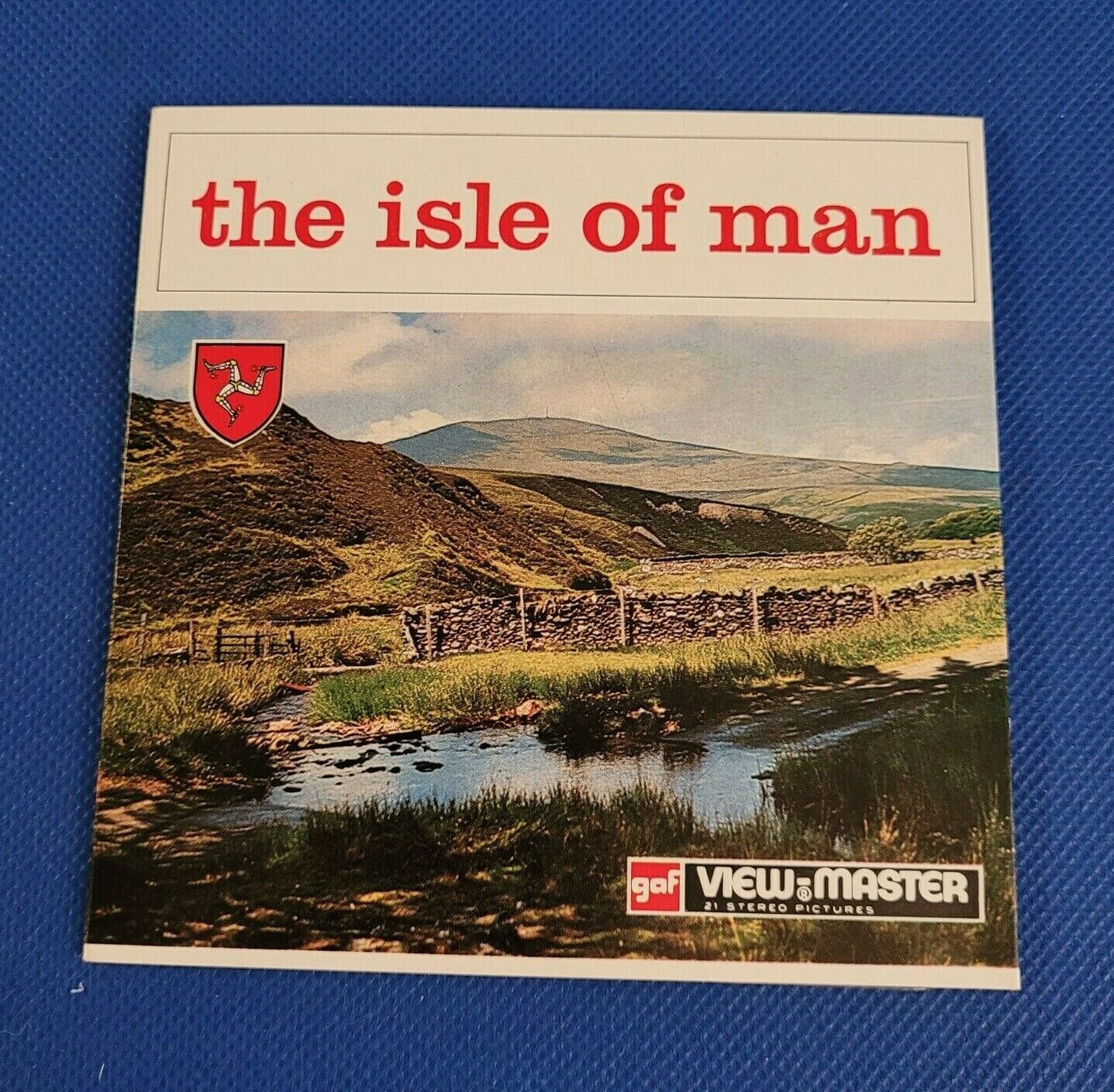 Vintage Gaf C278 The Isle of Man England view-master 3 Reels Folder Packet Reel