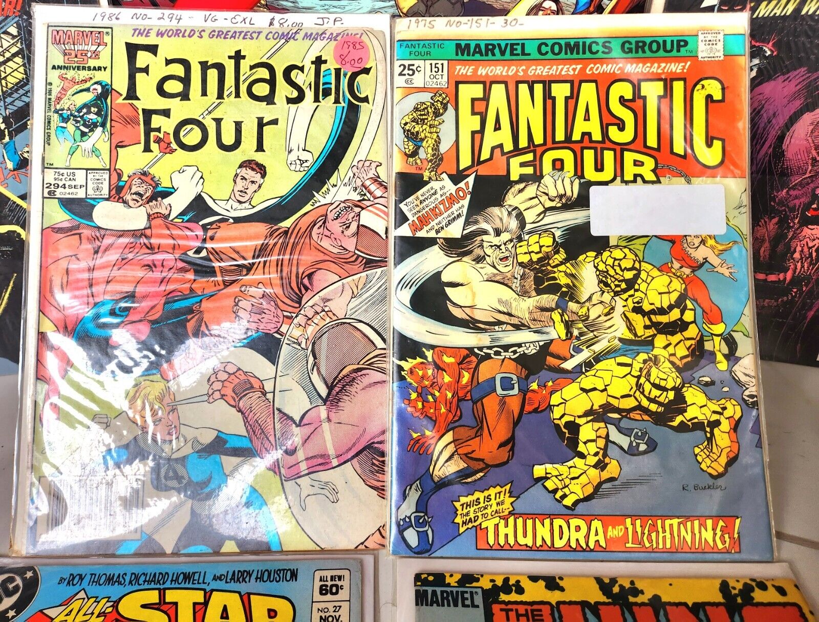 Marvel Comics; Fantastic Four #294 #151, Daredevil #338 #343  Thor, Prince Val