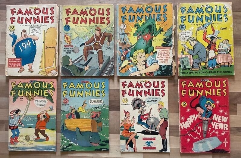 Famous Funnies lot of 23 Mostly Fair to Good but a few nicer