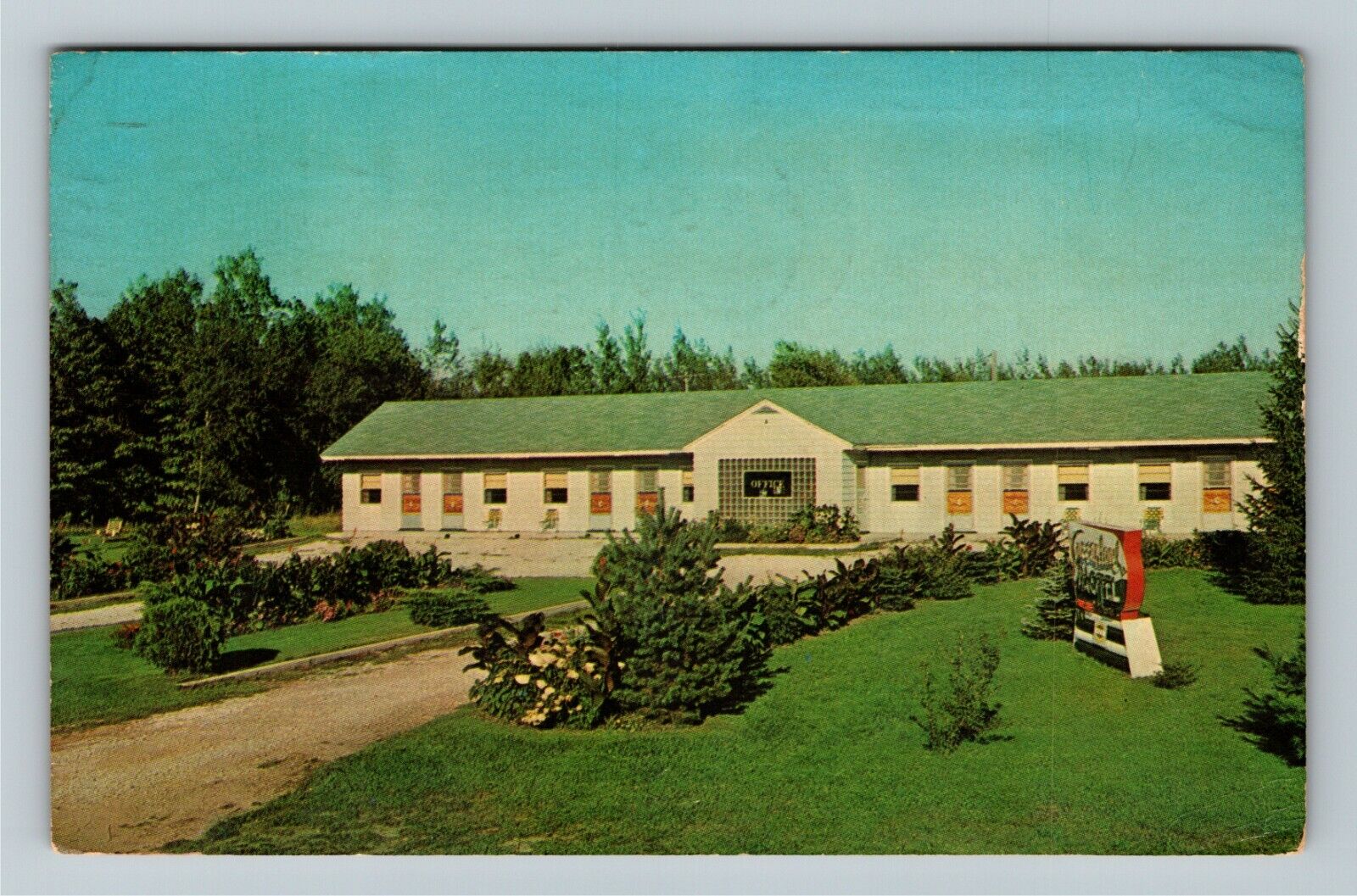Munising MI-Michigan, Greenland Motel, Advertising, c1965 Vintage Postcard